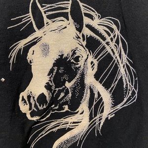 Vintage 90s Horse Sweatshirt Jumper Crewneck Pullover Print Big Logo Horse